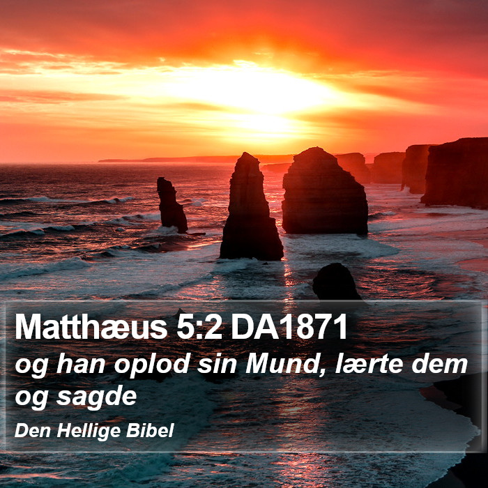 Matthæus 5:2 DA1871 Bible Study