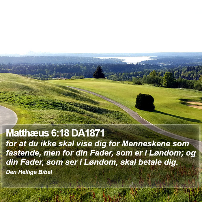 Matthæus 6:18 DA1871 Bible Study