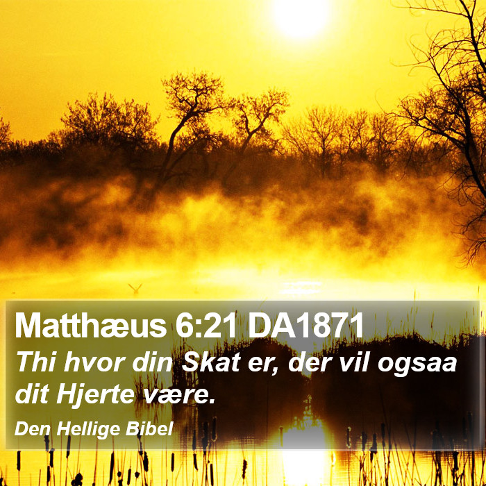 Matthæus 6:21 DA1871 Bible Study