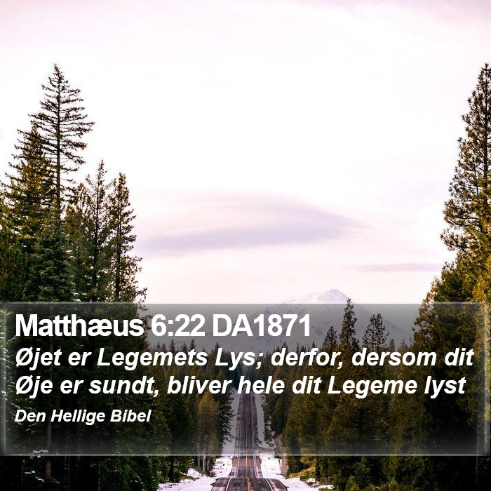 Matthæus 6:22 DA1871 Bible Study