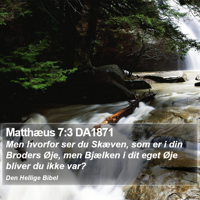 Matthæus 7:3 DA1871 Bible Study