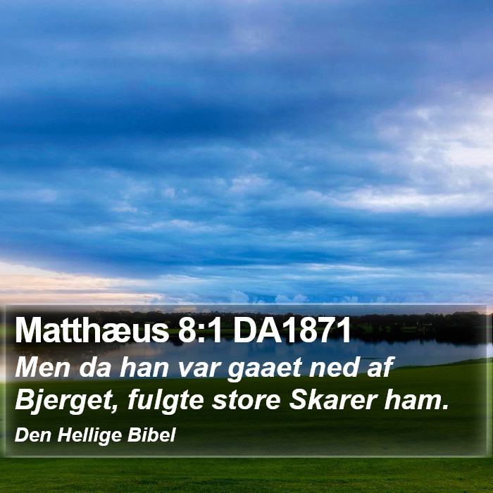 Matthæus 8:1 DA1871 Bible Study