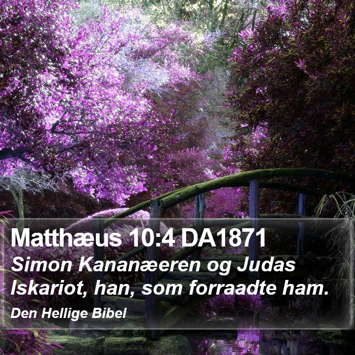 Matthæus 10:4 DA1871 Bible Study