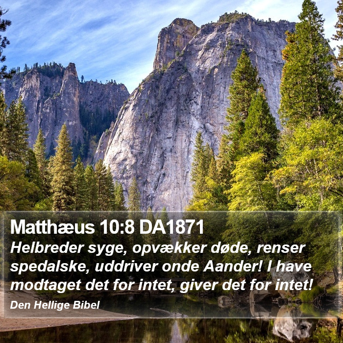 Matthæus 10:8 DA1871 Bible Study