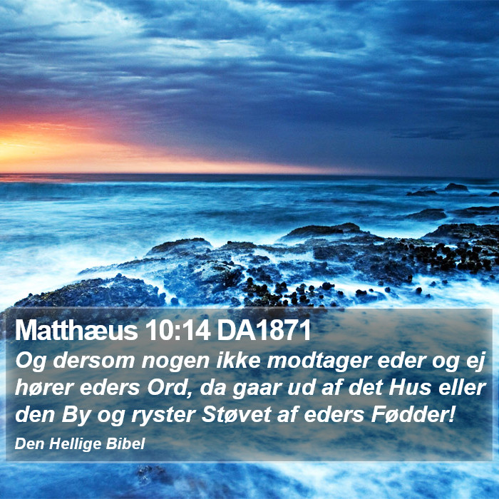 Matthæus 10:14 DA1871 Bible Study