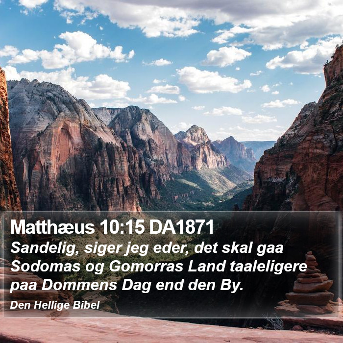 Matthæus 10:15 DA1871 Bible Study