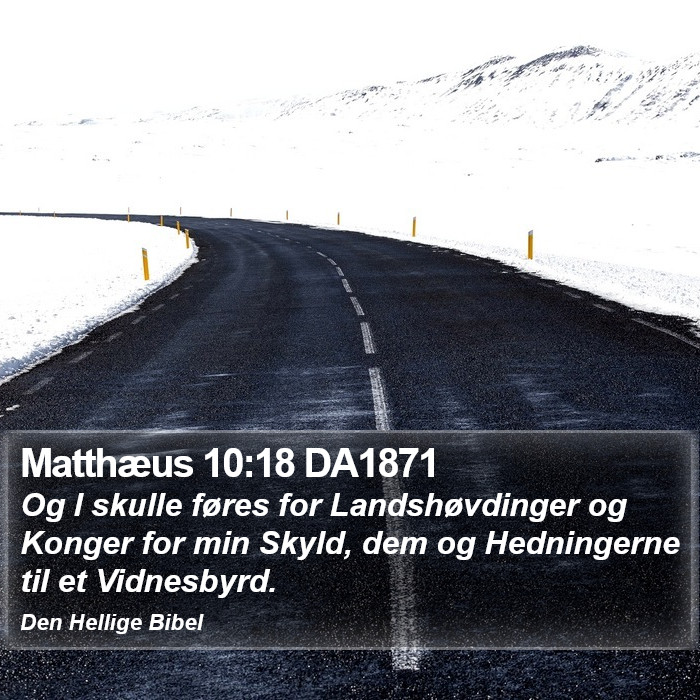 Matthæus 10:18 DA1871 Bible Study