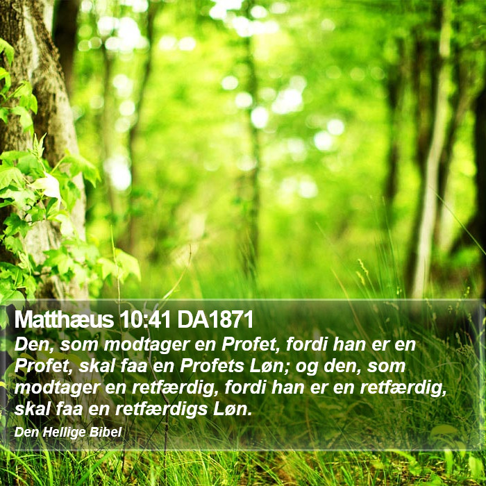 Matthæus 10:41 DA1871 Bible Study