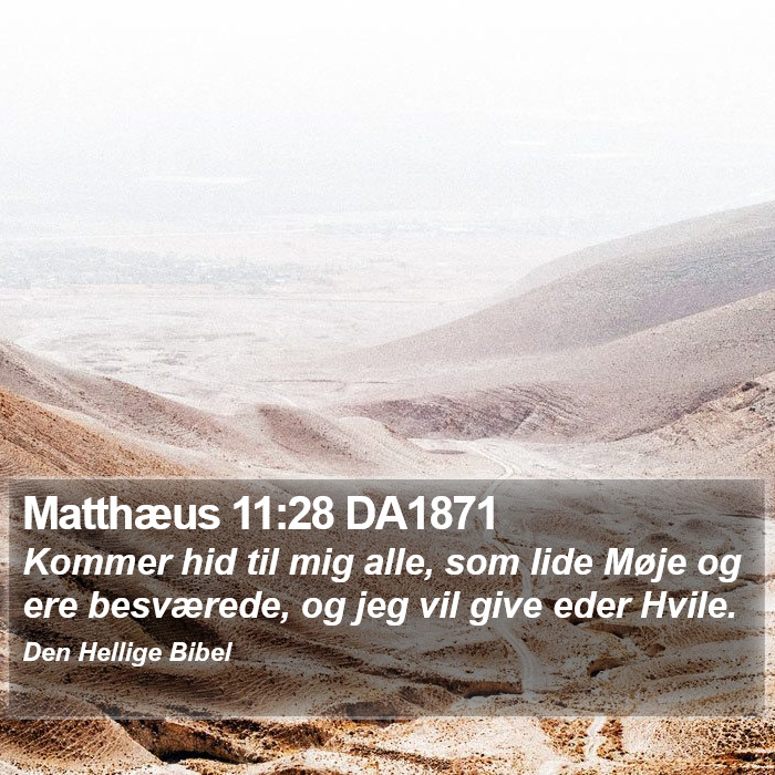 Matthæus 11:28 DA1871 Bible Study