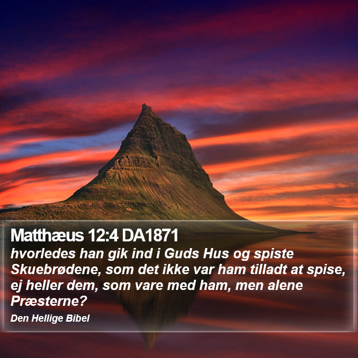 Matthæus 12:4 DA1871 Bible Study