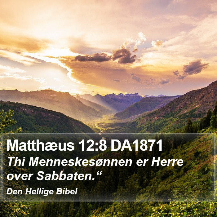 Matthæus 12:8 DA1871 Bible Study