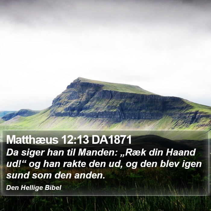 Matthæus 12:13 DA1871 Bible Study