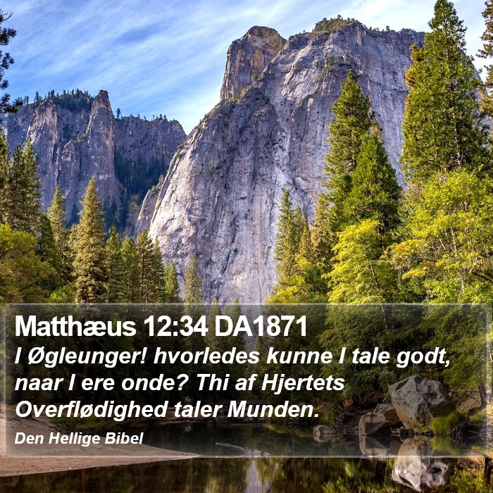 Matthæus 12:34 DA1871 Bible Study