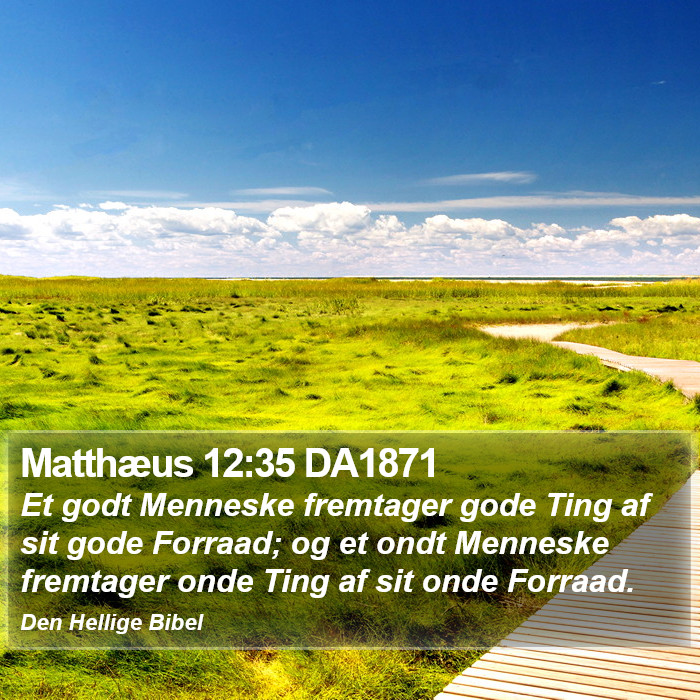 Matthæus 12:35 DA1871 Bible Study