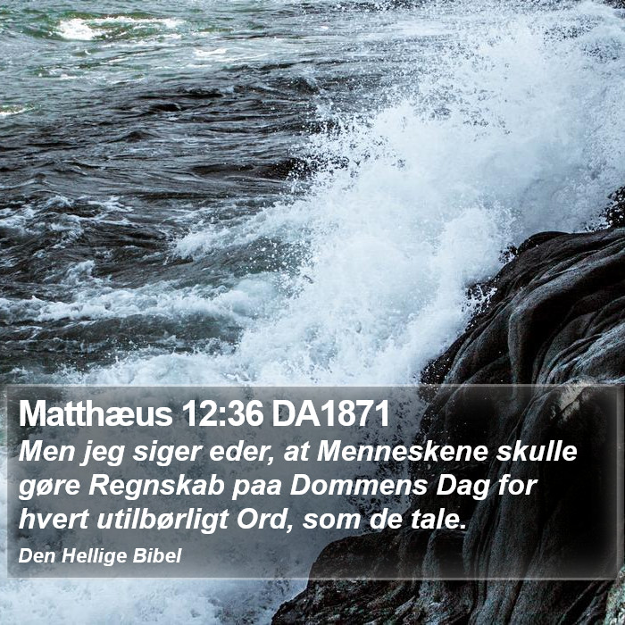 Matthæus 12:36 DA1871 Bible Study