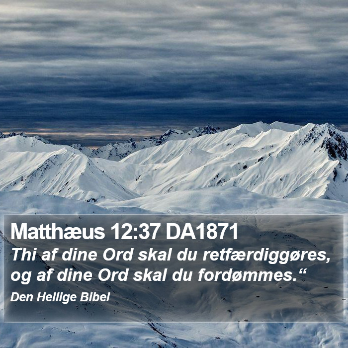 Matthæus 12:37 DA1871 Bible Study