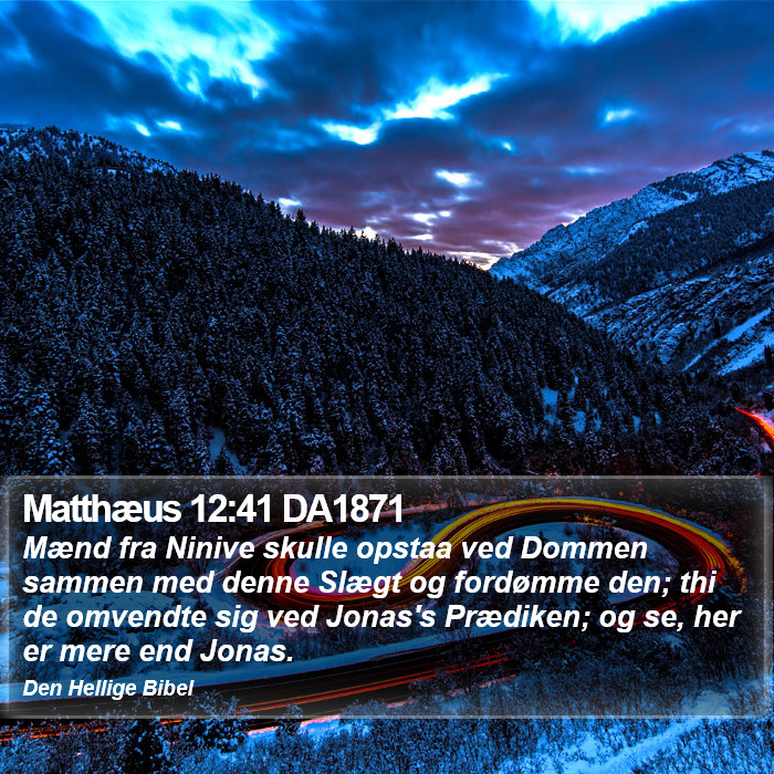 Matthæus 12:41 DA1871 Bible Study