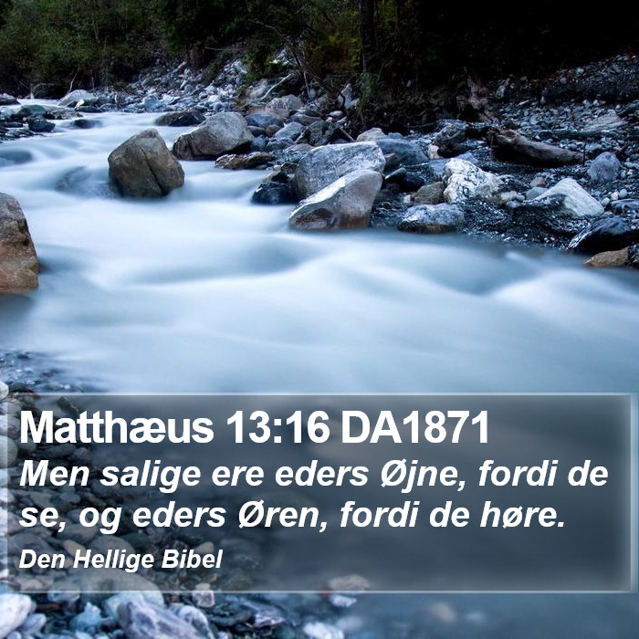 Matthæus 13:16 DA1871 Bible Study