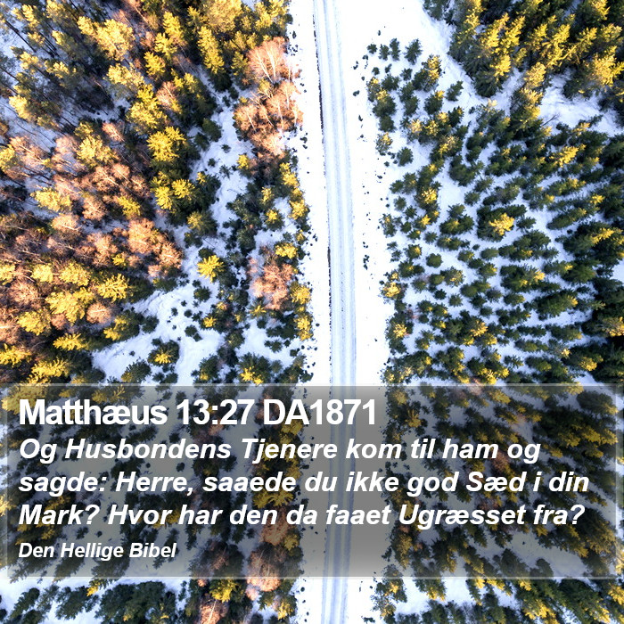 Matthæus 13:27 DA1871 Bible Study