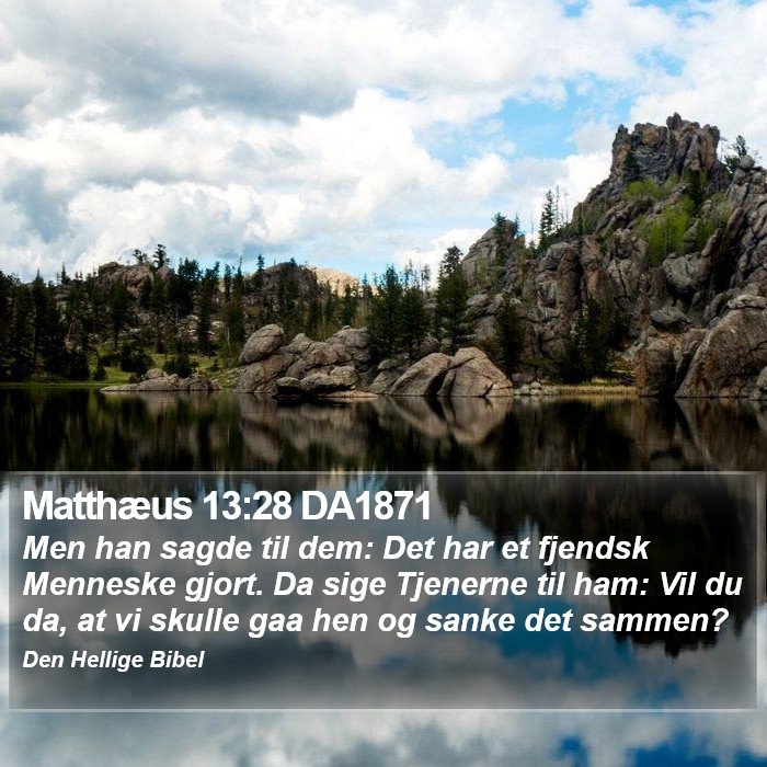 Matthæus 13:28 DA1871 Bible Study