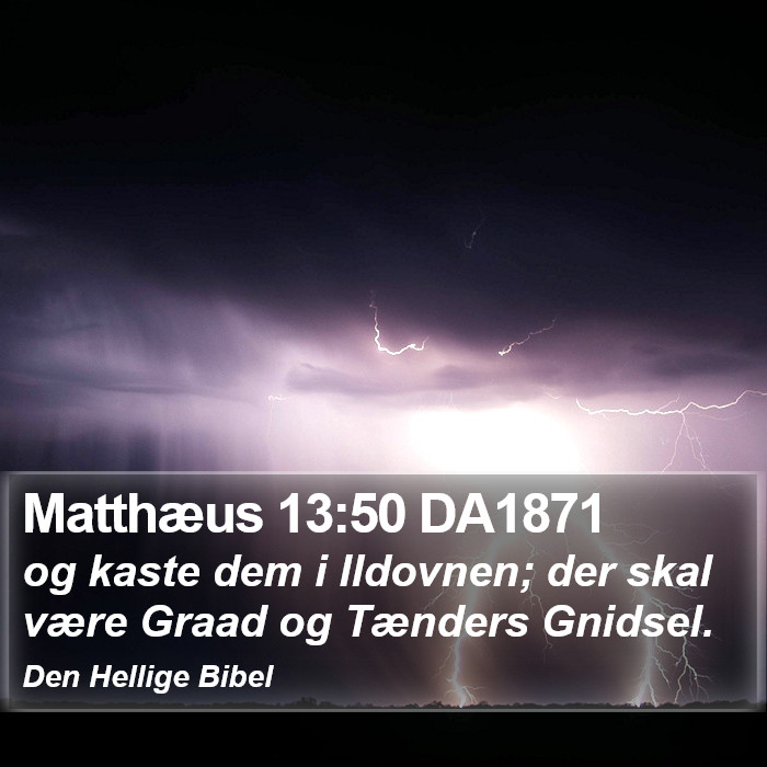 Matthæus 13:50 DA1871 Bible Study