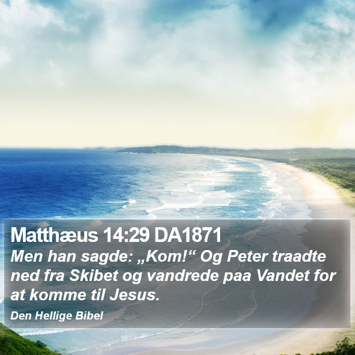 Matthæus 14:29 DA1871 Bible Study