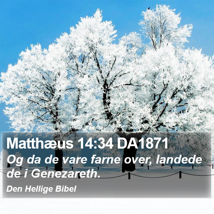 Matthæus 14:34 DA1871 Bible Study