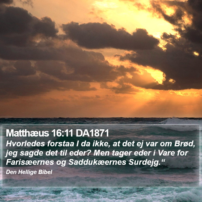 Matthæus 16:11 DA1871 Bible Study