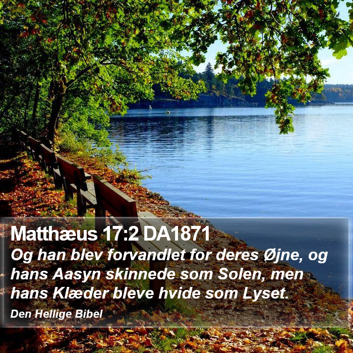 Matthæus 17:2 DA1871 Bible Study