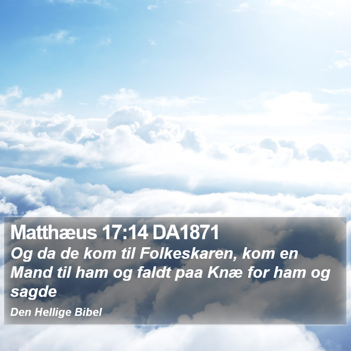 Matthæus 17:14 DA1871 Bible Study