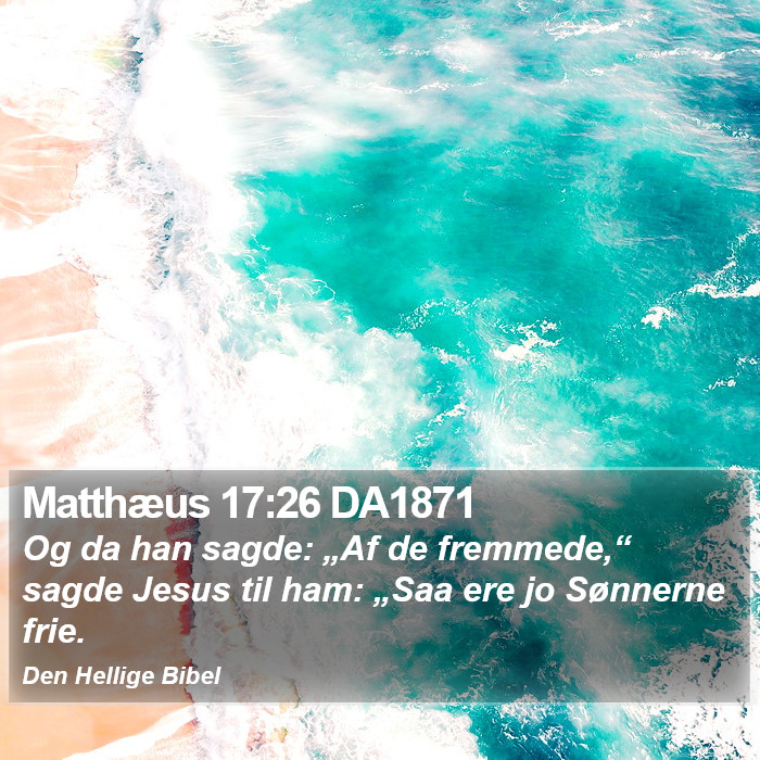 Matthæus 17:26 DA1871 Bible Study