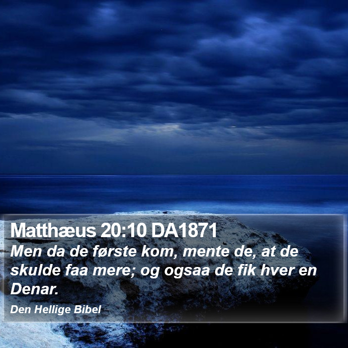 Matthæus 20:10 DA1871 Bible Study