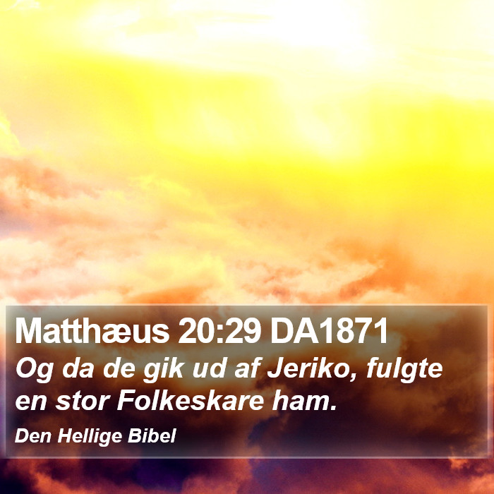 Matthæus 20:29 DA1871 Bible Study