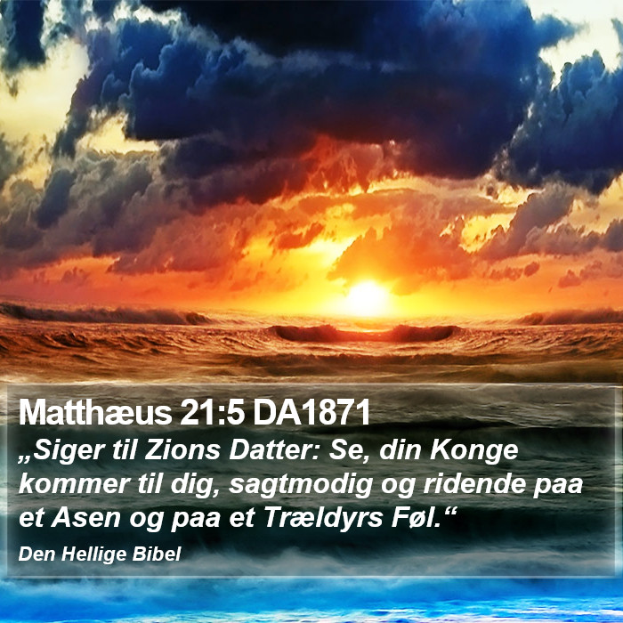 Matthæus 21:5 DA1871 Bible Study