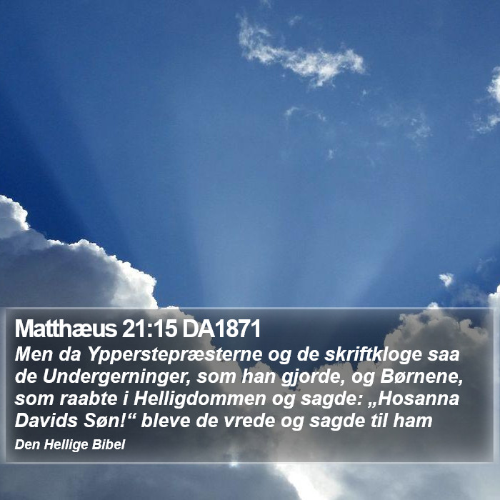 Matthæus 21:15 DA1871 Bible Study