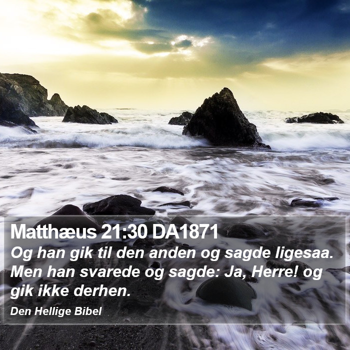 Matthæus 21:30 DA1871 Bible Study