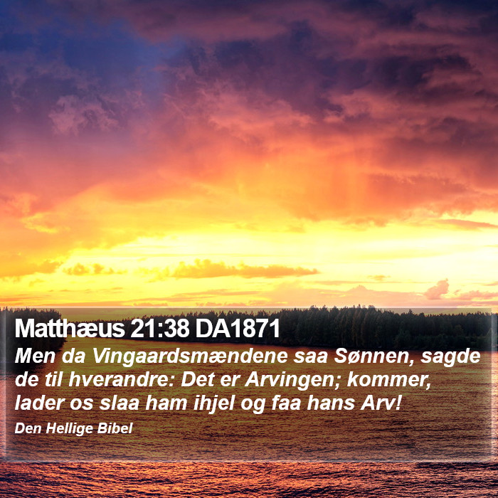 Matthæus 21:38 DA1871 Bible Study