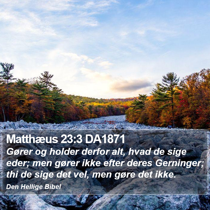 Matthæus 23:3 DA1871 Bible Study