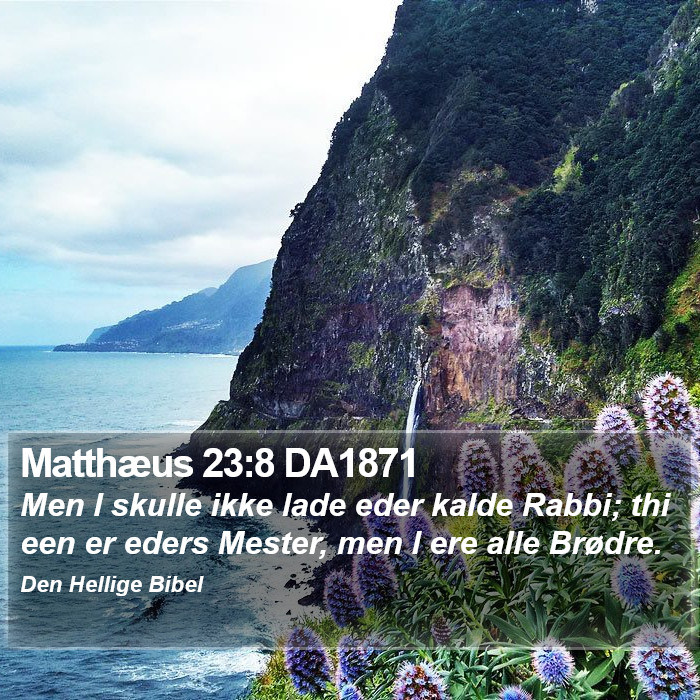 Matthæus 23:8 DA1871 Bible Study
