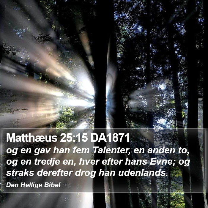 Matthæus 25:15 DA1871 Bible Study