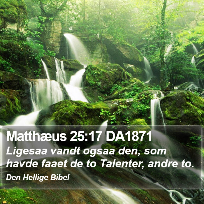 Matthæus 25:17 DA1871 Bible Study