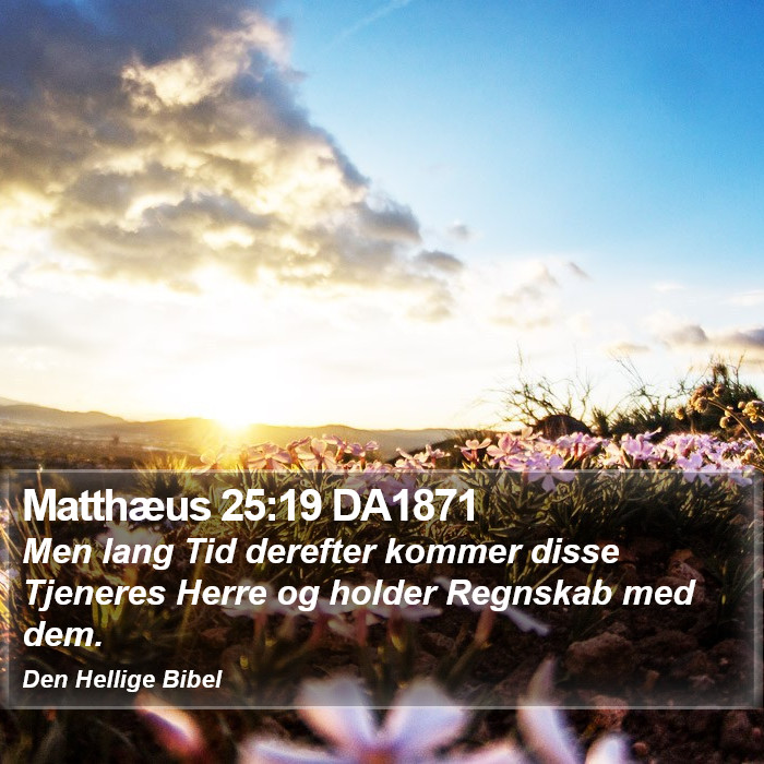 Matthæus 25:19 DA1871 Bible Study