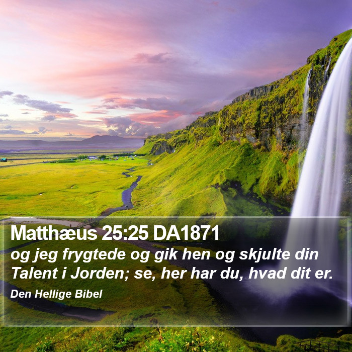 Matthæus 25:25 DA1871 Bible Study
