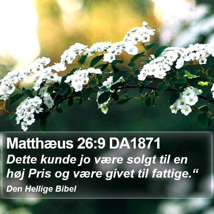 Matthæus 26:9 DA1871 Bible Study