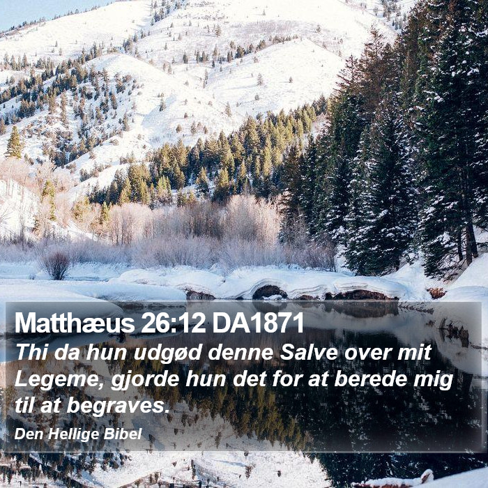 Matthæus 26:12 DA1871 Bible Study