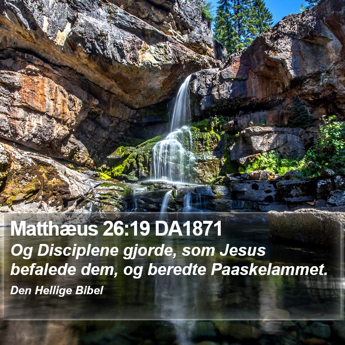 Matthæus 26:19 DA1871 Bible Study