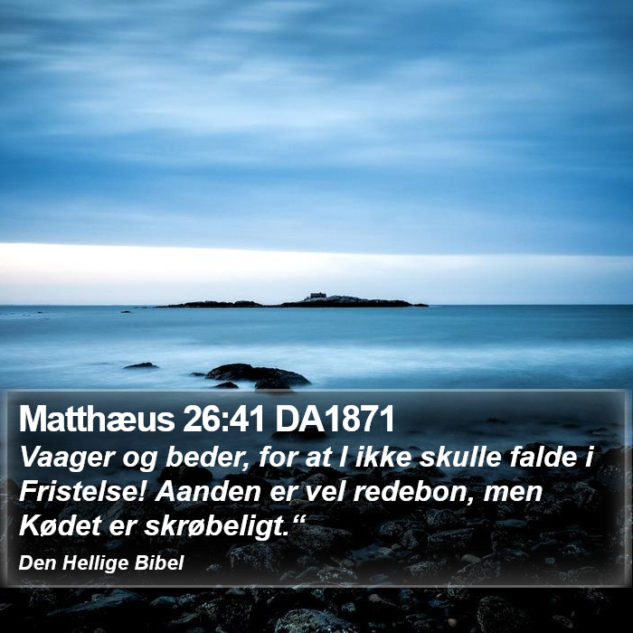 Matthæus 26:41 DA1871 Bible Study
