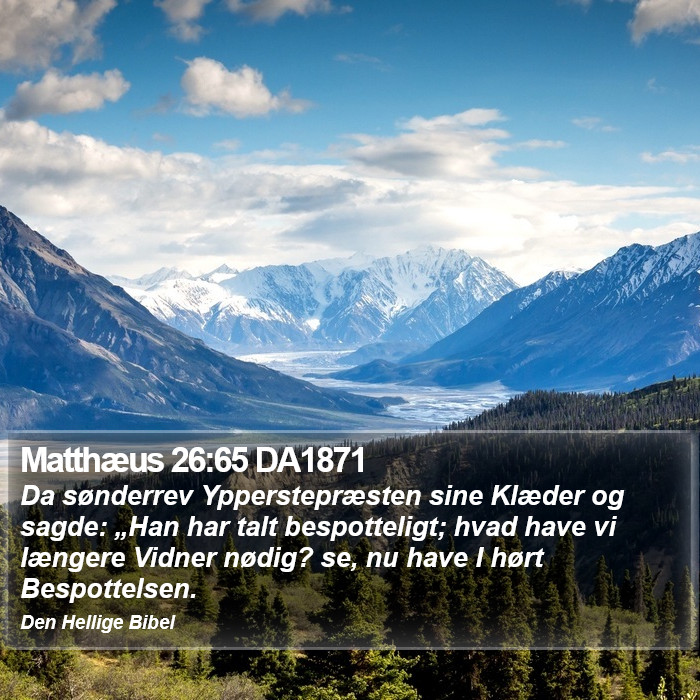 Matthæus 26:65 DA1871 Bible Study