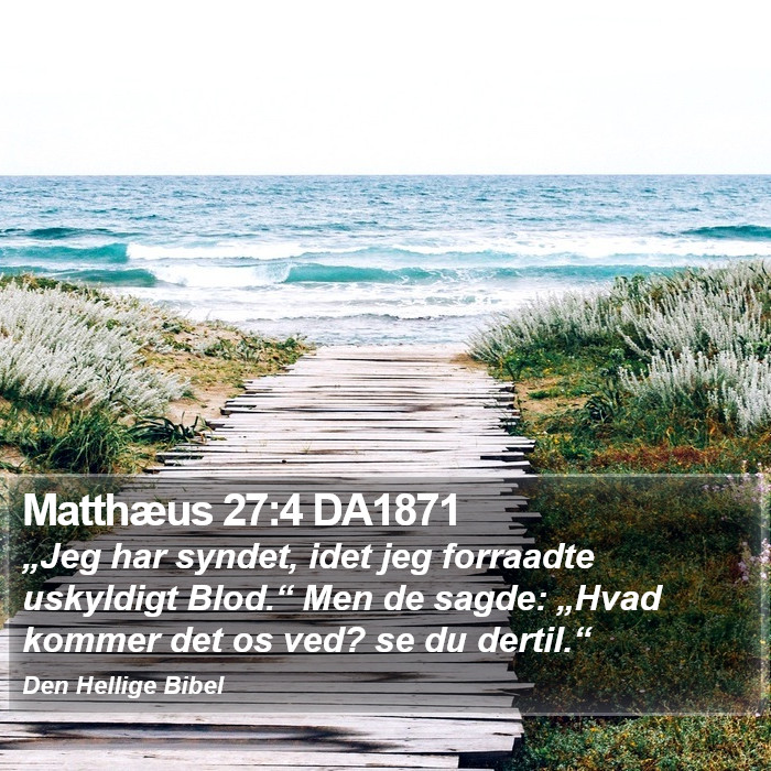 Matthæus 27:4 DA1871 Bible Study