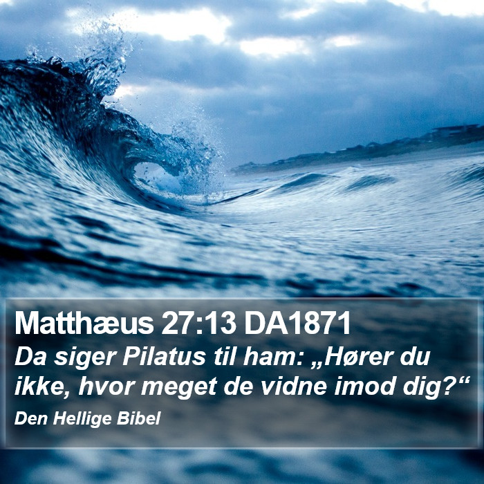 Matthæus 27:13 DA1871 Bible Study